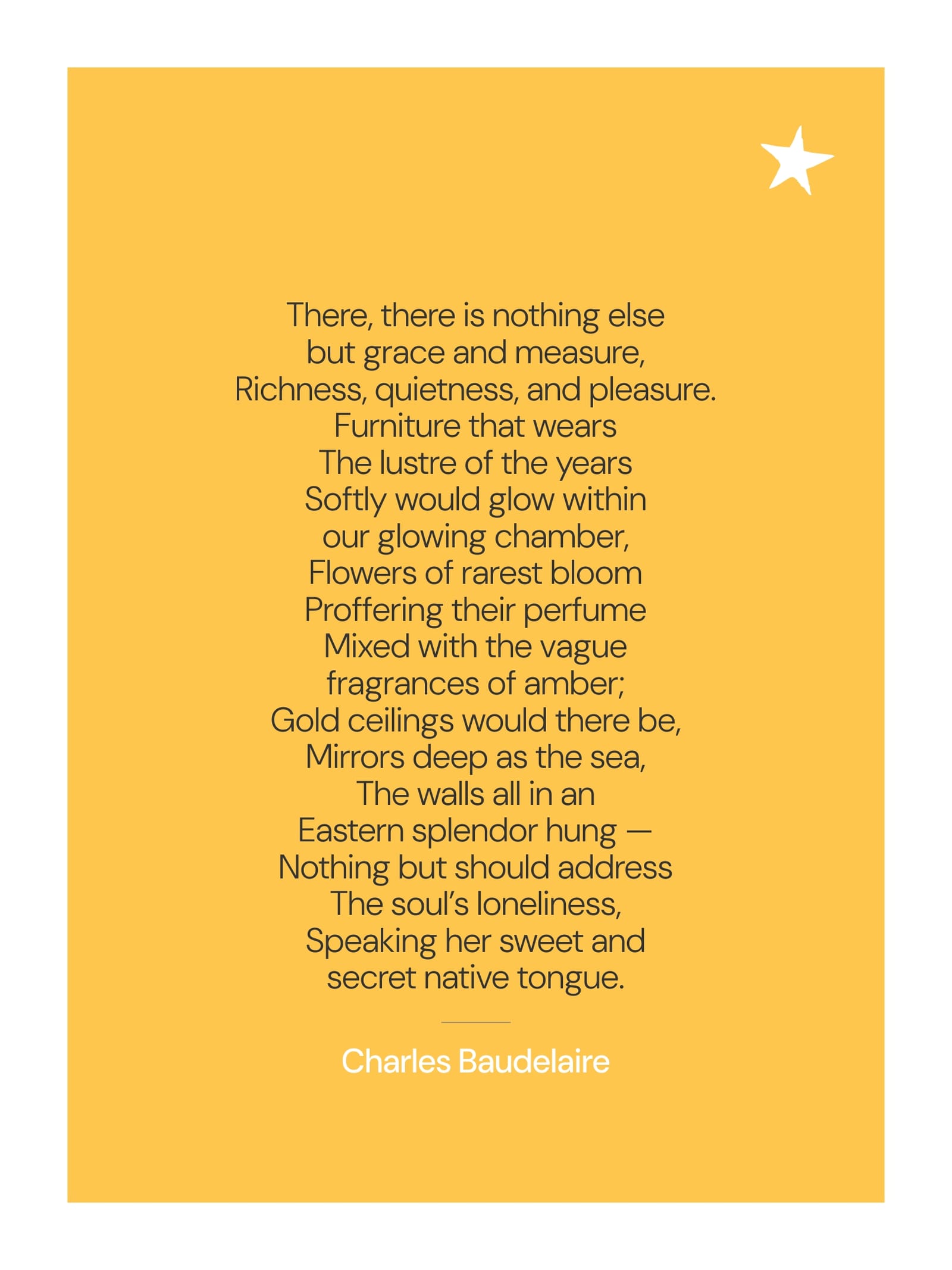 An Invitation to Voyage with Baudelaire
