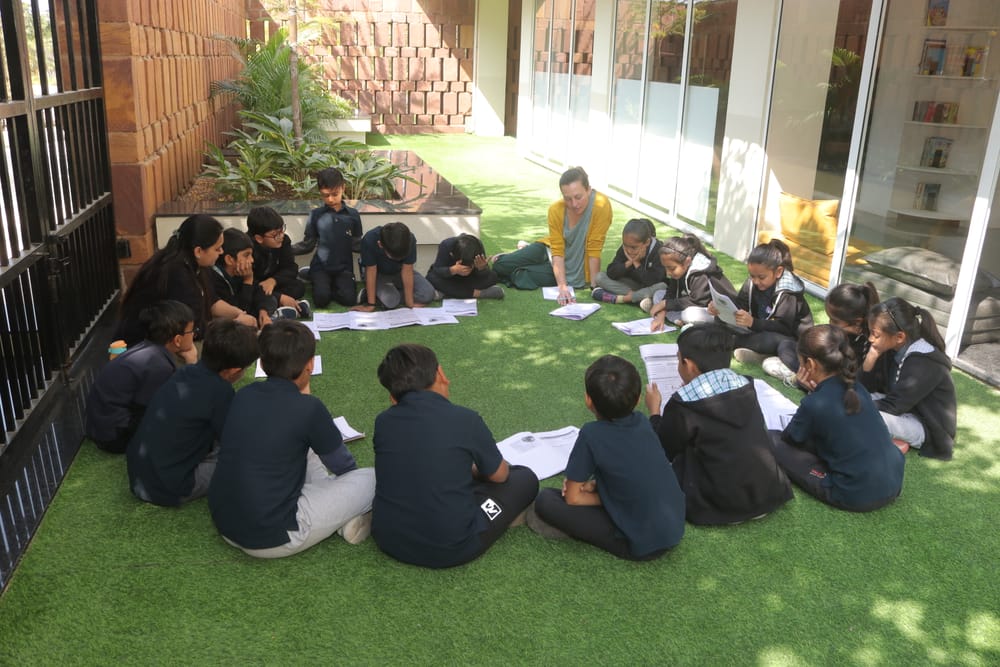 Outside learning at The Northstar School, Rajkot